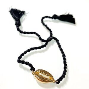 Revolve Black Twist Cowrie Adjustable Bracelet
